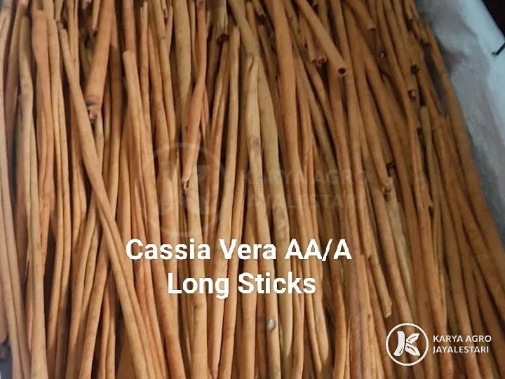 Cassia A grade long sticks, bundled for export